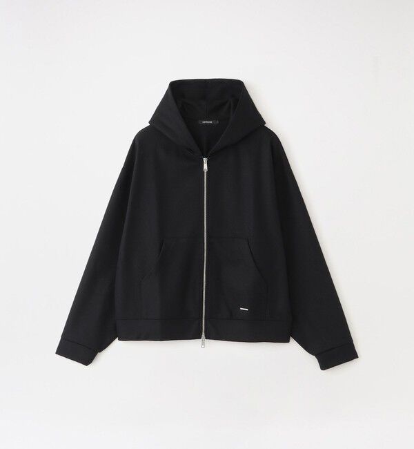  「メルトンジップアップパーカー」|ブルゾン・スタジャン|ブラック