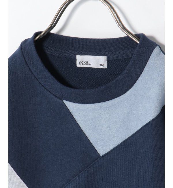 ikka kids「フェイクスエード切り替えトレーナー（120~160cm）」|Tシャツ・カットソー|