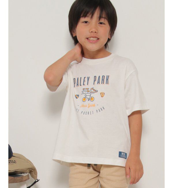ikka kids「USAコットン サーフテイストプリントTシャツ（120~160cm）」|Tシャツ・カットソー|オフホワイト