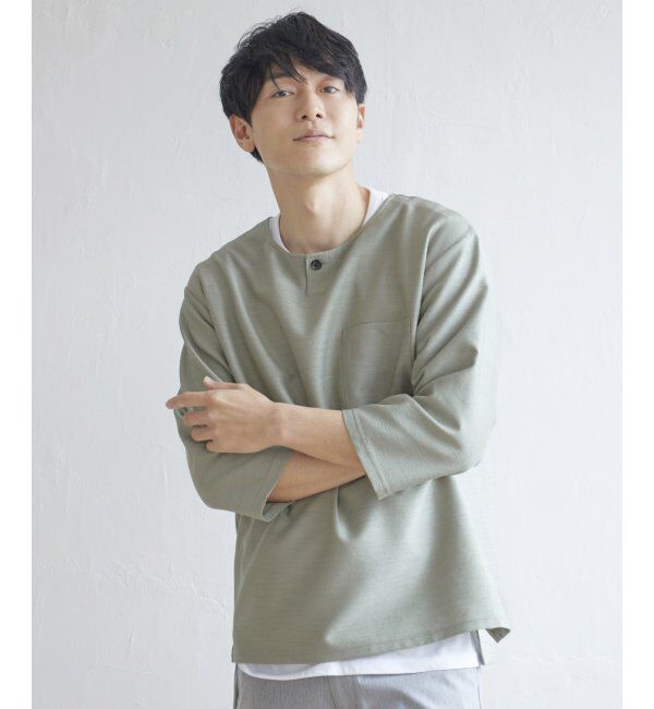 ikka「【吸水速乾】7分easyケアシャツTインナーセット」|シャツ・ブラウス|