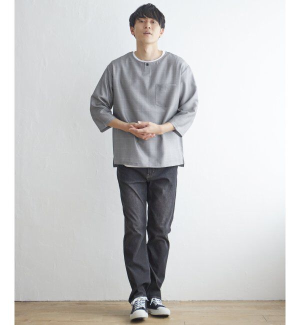 ikka「【吸水速乾】7分easyケアシャツTインナーセット」|シャツ・ブラウス|