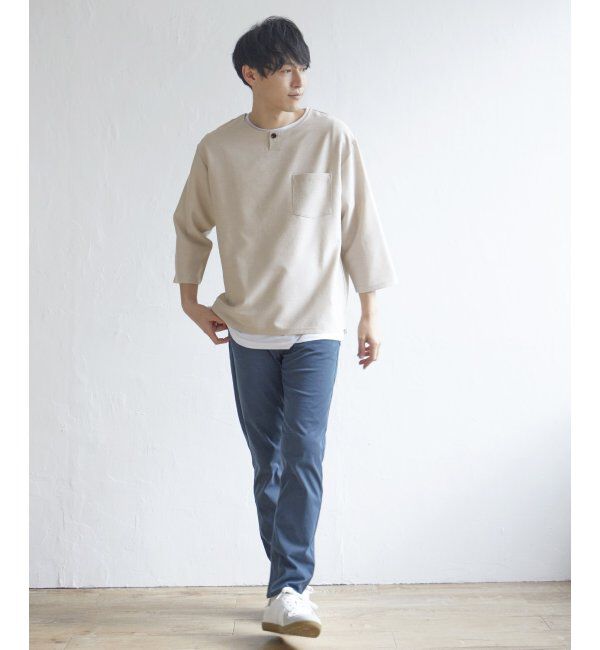 ikka「【吸水速乾】7分easyケアシャツTインナーセット」|シャツ・ブラウス|