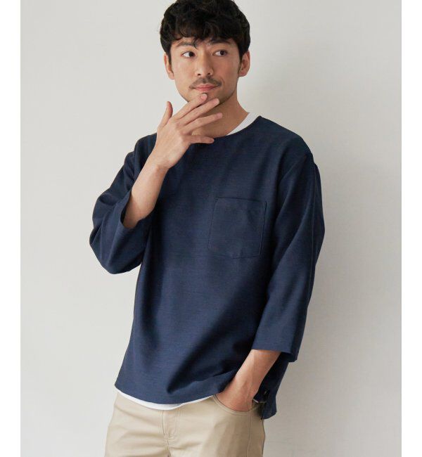 ikka「【吸水速乾】7分easyケアシャツTインナーセット」|シャツ・ブラウス|