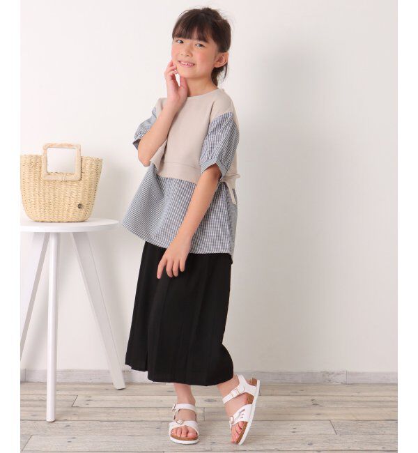 ikka kids「ホソベルトツキスラブワイドパンツ」|その他|