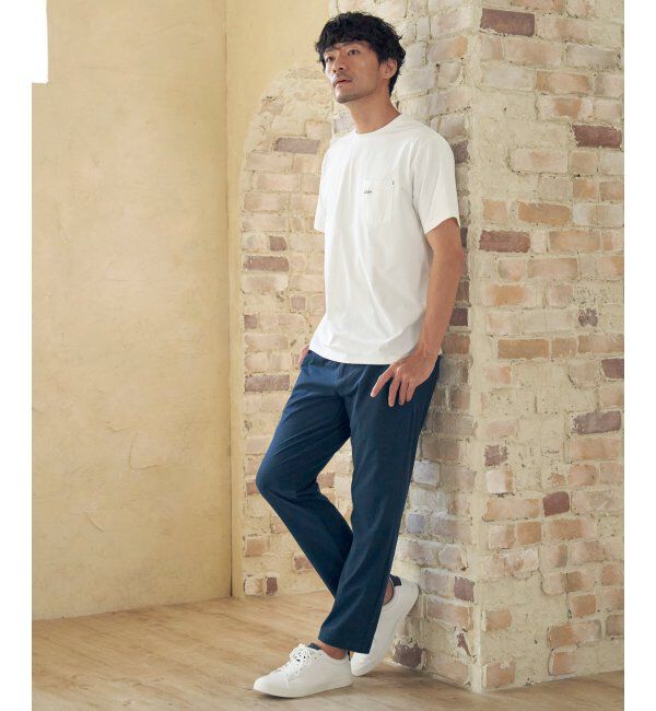 ikka「【雑誌MonoMax5月号掲載】GOKU楽パンツ EASY STRETCH 冷感アンクル「小泉孝太郎さん着用モデル」」|スラックス|