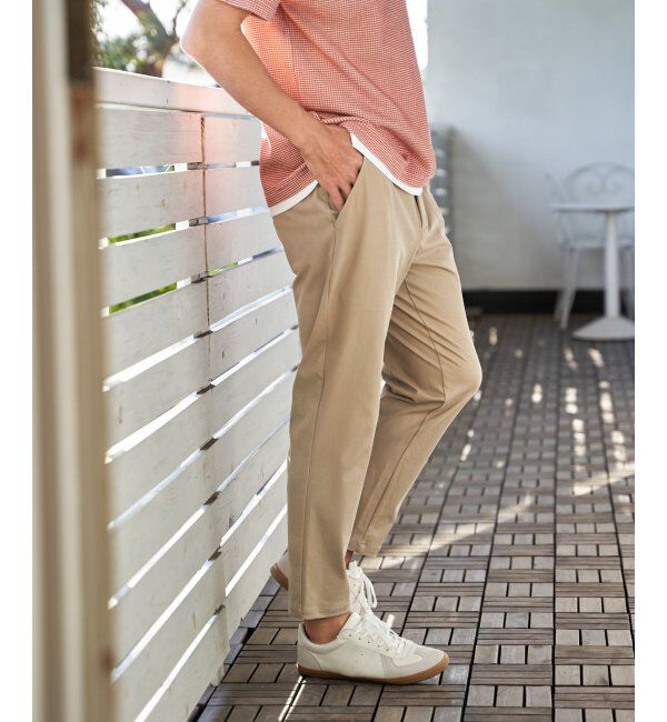 ikka「【雑誌MonoMax5月号掲載】GOKU楽パンツ EASY STRETCH 冷感アンクル「小泉孝太郎さん着用モデル」」|スラックス|