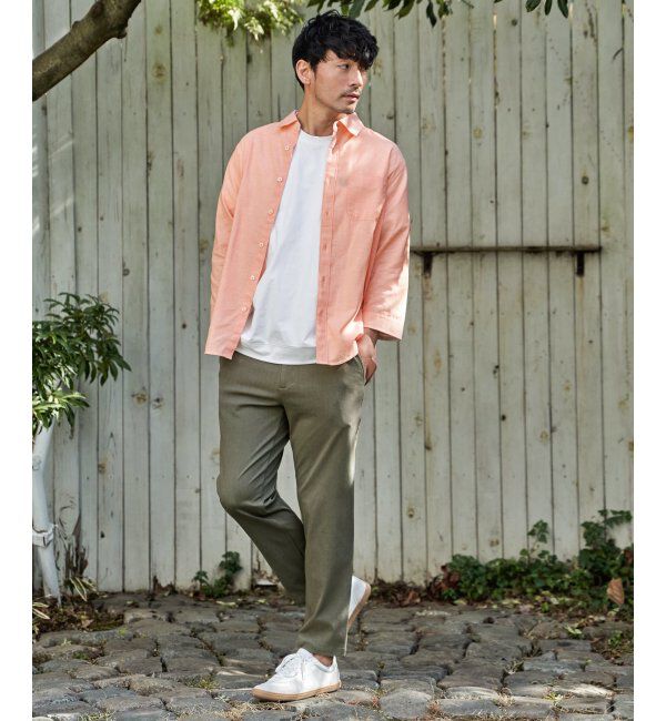 ikka「【雑誌MonoMax5月号掲載】GOKU楽パンツ EASY STRETCH 冷感アンクル「小泉孝太郎さん着用モデル」」|スラックス|