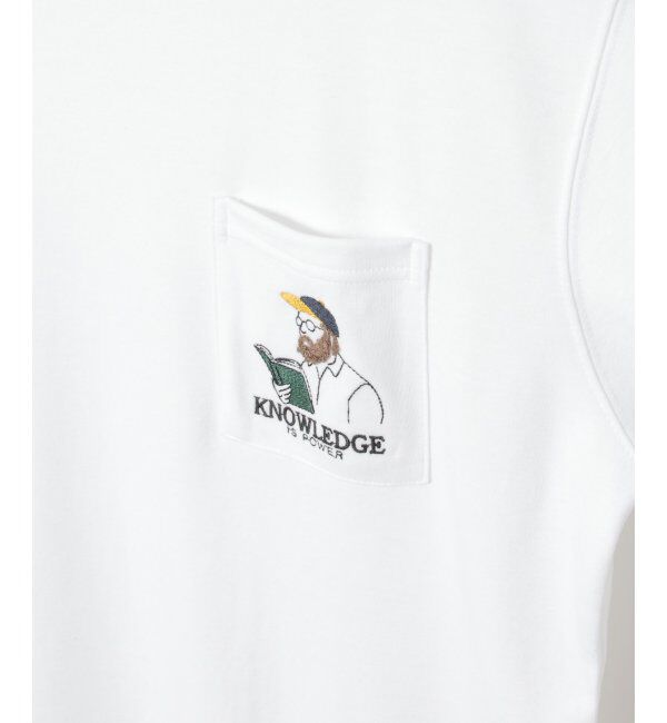 ikka「ブックマンサガラ刺繍ポケTシャツ」|Tシャツ・カットソー|