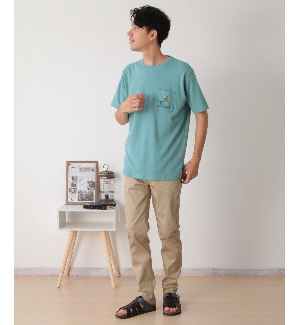 ikka「ブックマンサガラ刺繍ポケTシャツ」|Tシャツ・カットソー|