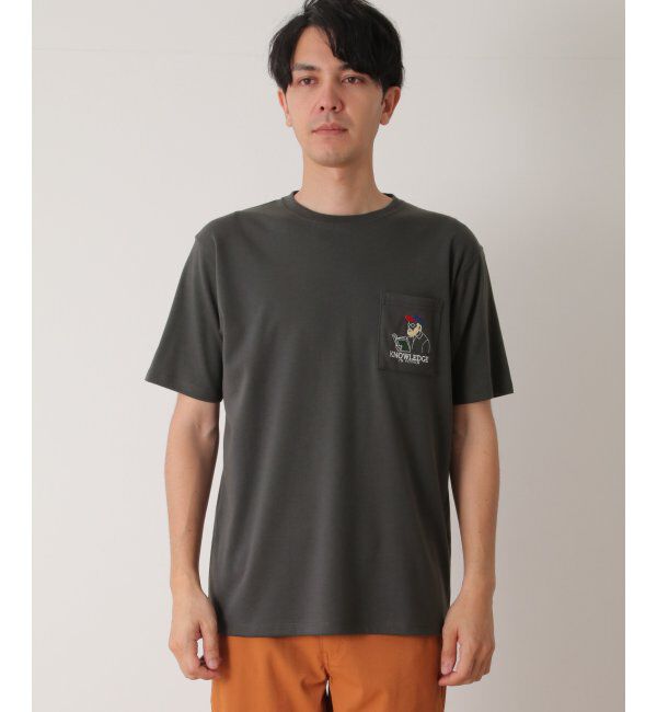 ikka「ブックマンサガラ刺繍ポケTシャツ」|Tシャツ・カットソー|