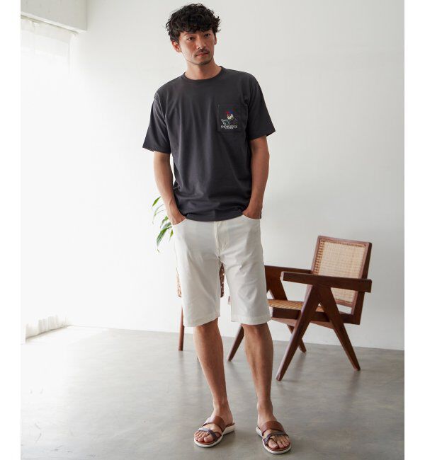 ikka「ブックマンサガラ刺繍ポケTシャツ」|Tシャツ・カットソー|