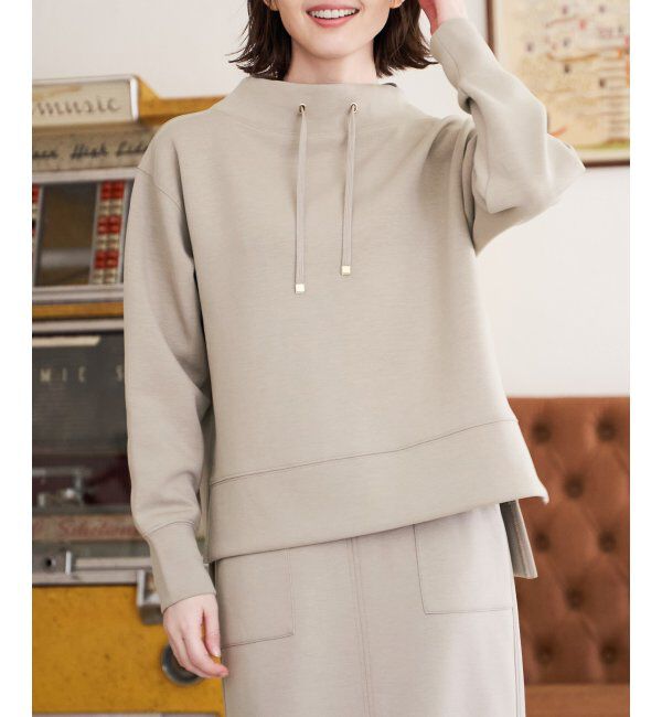 ikka「ダンボールニットスピンドルプルオーバー」|パーカー|