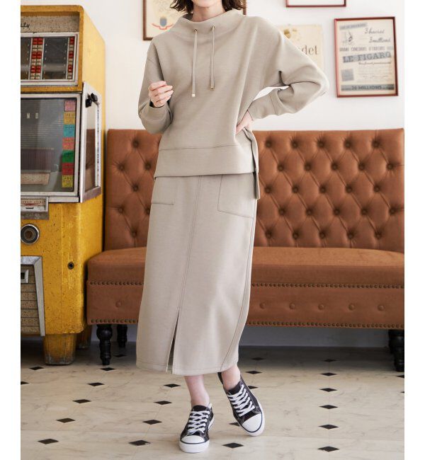 ikka「ダンボールニットスピンドルプルオーバー」|パーカー|