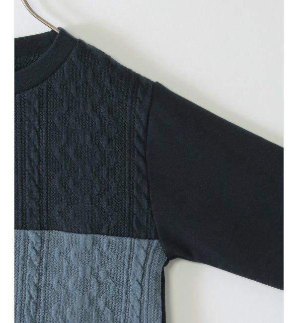 ikka kids「ケーブルニットソーブロックストレーナー（120~160cm）」|Tシャツ・カットソー|