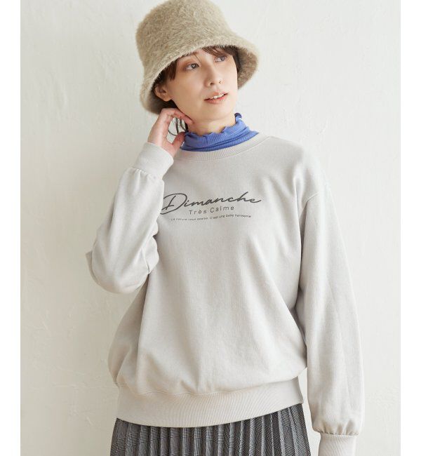 ikka「裏毛ロゴスウェット」|パーカー|