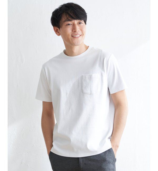 IKKA LOUNGE「ポンチクルーネックジャケットTシャツ」|Tシャツ・カットソー|