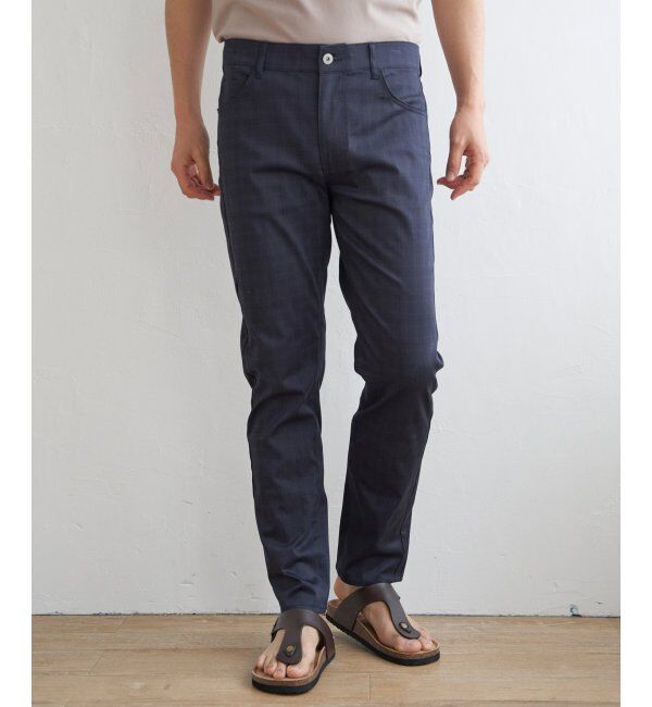 ikka「【雑誌MonoMax5月号掲載】接触冷感チェック5ポケットパンツ「小泉孝太郎さん着用モデル」」|スラックス|