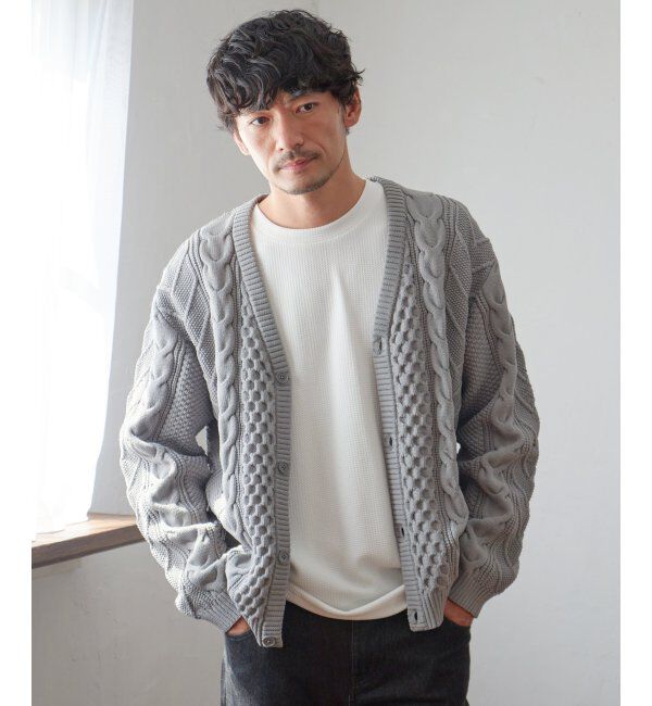 ikka「GOKU楽ニットケーブルカーディガン」|その他|