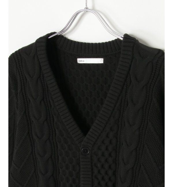 ikka「GOKU楽ニットケーブルカーディガン」|その他|