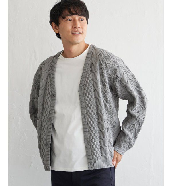 ikka「GOKU楽ニットケーブルカーディガン」|その他|