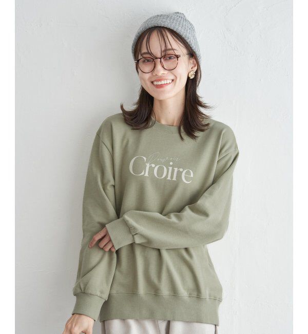 ikka「裏毛ロゴフォトスウェット」|パーカー|