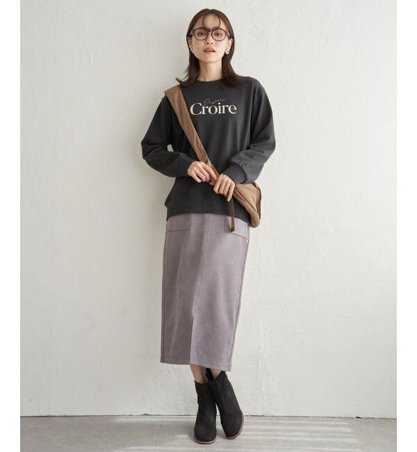 ikka「裏毛ロゴフォトスウェット」|パーカー|