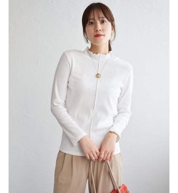 ikka「前後2WAY三角テレコプルオーバー」|Tシャツ・カットソー|オフホワイト