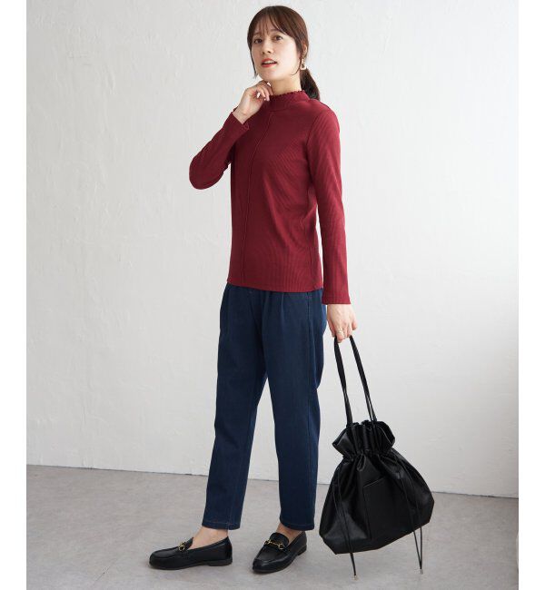 ikka「前後2WAY三角テレコプルオーバー」|Tシャツ・カットソー|