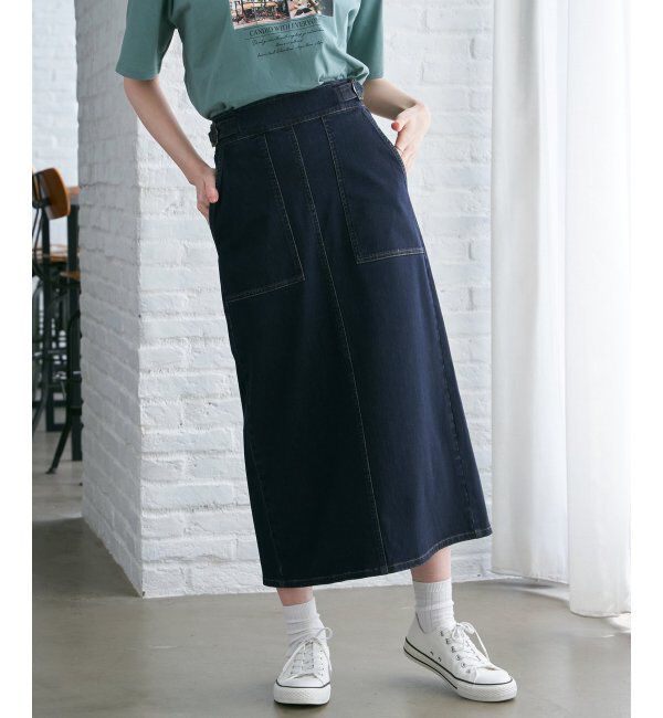 ikka「GOKU楽Iラインタイトスカート」|スカート|