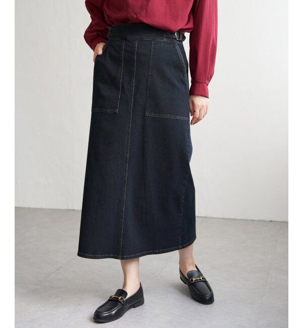 ikka「GOKU楽Iラインタイトスカート」|スカート|