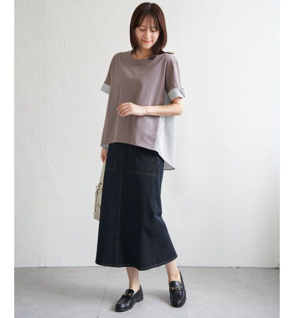 ikka「GOKU楽Iラインタイトスカート」|スカート|