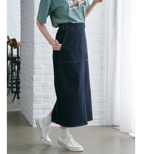 ikka「GOKU楽Iラインタイトスカート」|スカート|