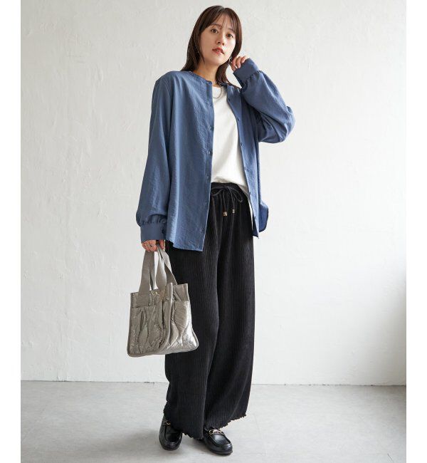 ikka「ジャガードプリーツワイドパンツ」|その他|