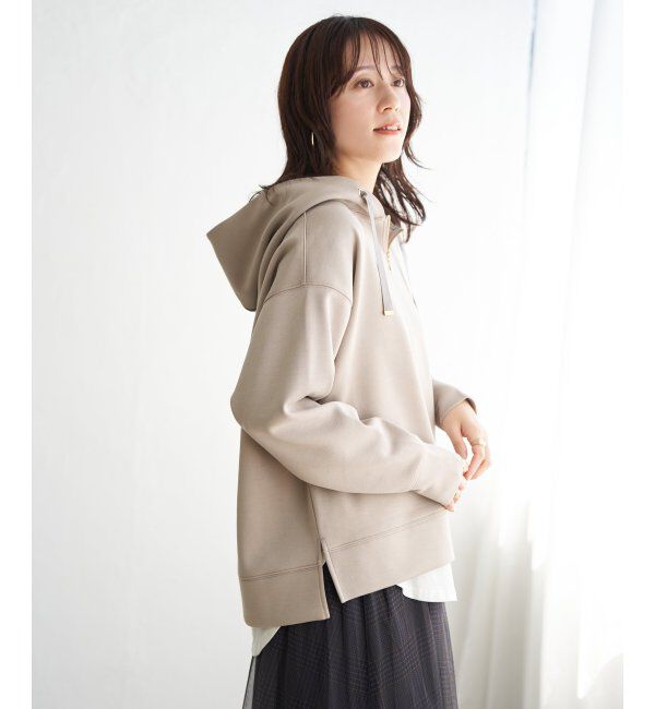 ikka「GOKU楽 鹿の子ダンボールパーカー」|パーカー|