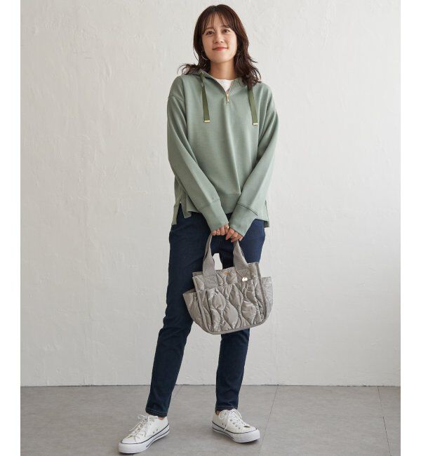 ikka「GOKU楽 鹿の子ダンボールパーカー」|パーカー|