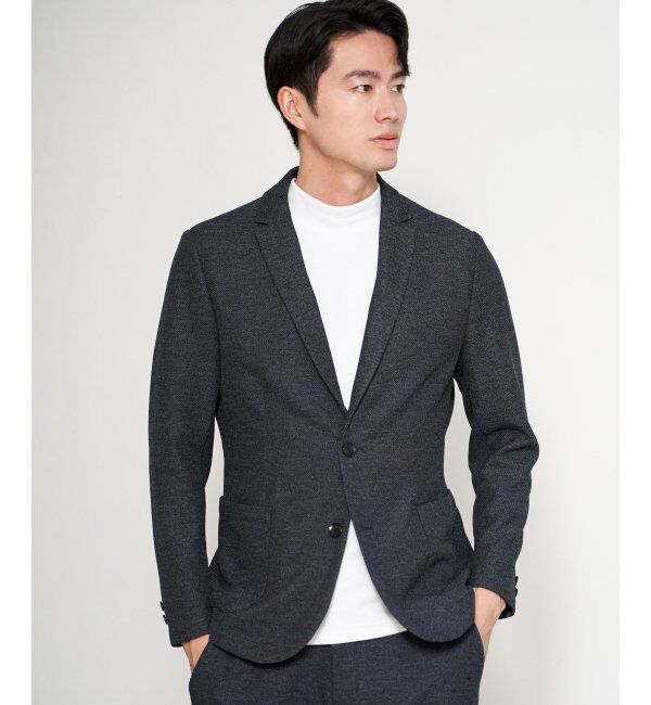 IKKA LOUNGE「【セットアップ対応】GOKU楽ワークウールライクジャケット」|テーラードジャケット|