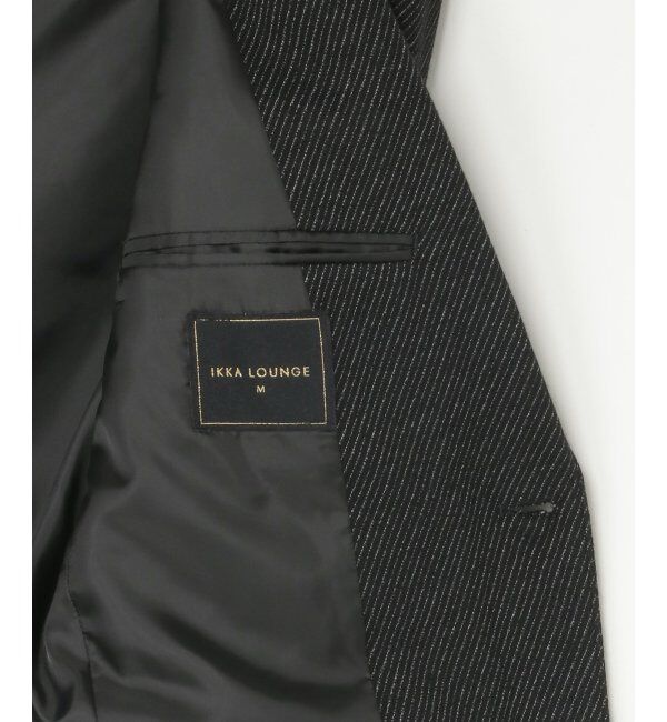 IKKA LOUNGE「【セットアップ対応】BLKウールミックスジャージジャケット」|テーラードジャケット|