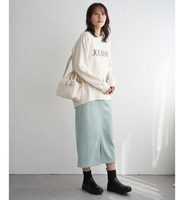 ikka「フェイクスエードスカート」|スカート|