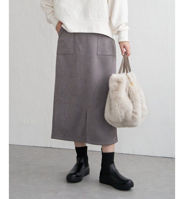 ikka「フェイクスエードスカート」|スカート|