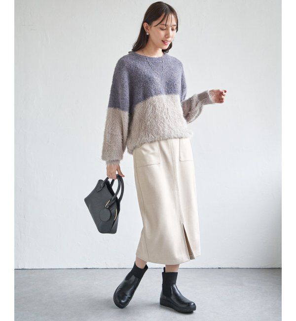 ikka「フェイクスエードスカート」|スカート|