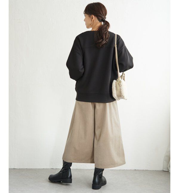 ikka「ベロアツイルラップフウスカーチョ」|スカート|