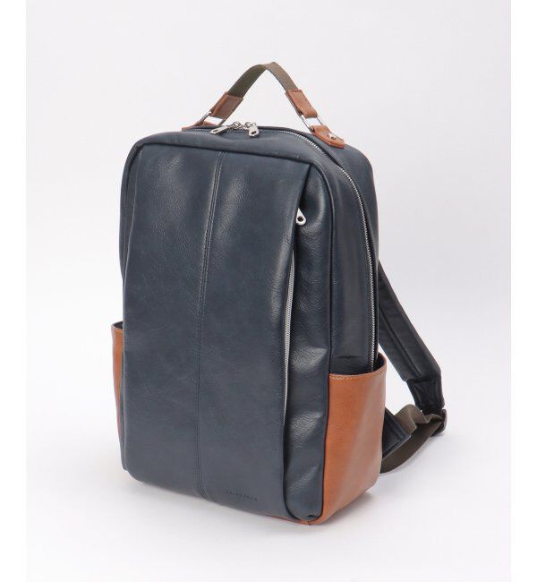 ikka「GPレザータッチバックパック」|その他|ネイビーブルー