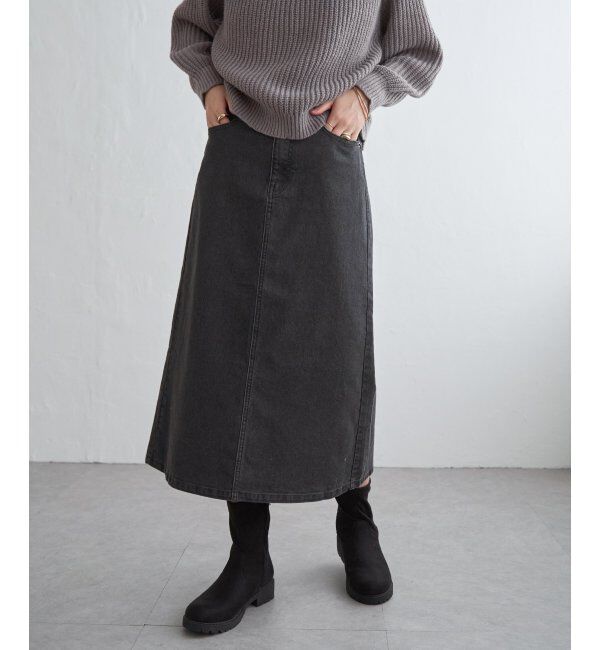 ikka「デニムロングスカート」|スカート|