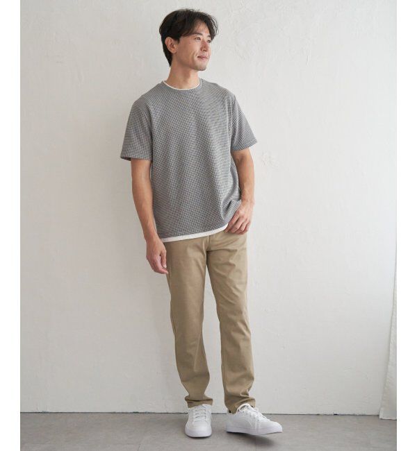 ikka「【雑誌MonoMax5月号掲載】冷感ドライワッフルフェイクT「小泉孝太郎さん着用モデル」」|Tシャツ・カットソー|