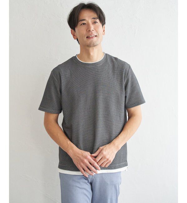 ikka「【雑誌MonoMax5月号掲載】冷感ドライワッフルフェイクT「小泉孝太郎さん着用モデル」」|Tシャツ・カットソー|