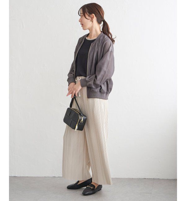 ikka「【雑誌InRed4月号掲載】カットプリーツワイドパンツ【親子コーデ】」|キュロット|