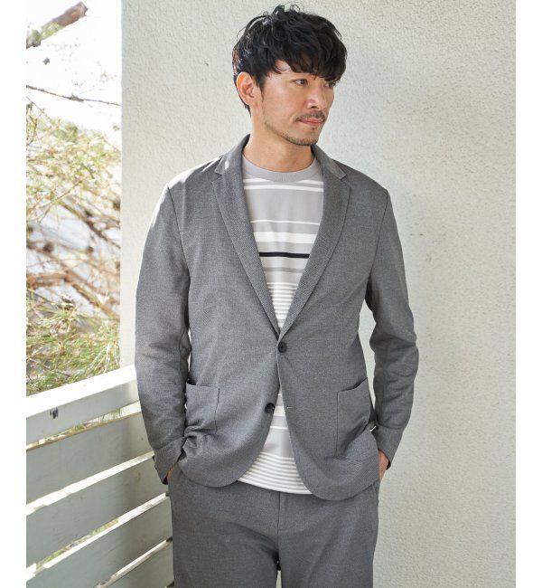 IKKA LOUNGE「【セットアップ対応】GOKU楽ワークDRYソフトカノコジャケット」|テーラードジャケット|
