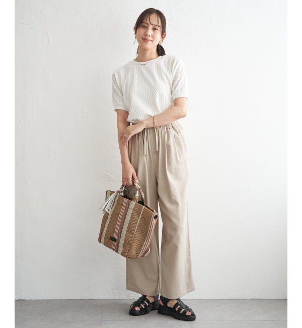 ikka「幾何学ジャカード半袖プルオーバー」|その他|