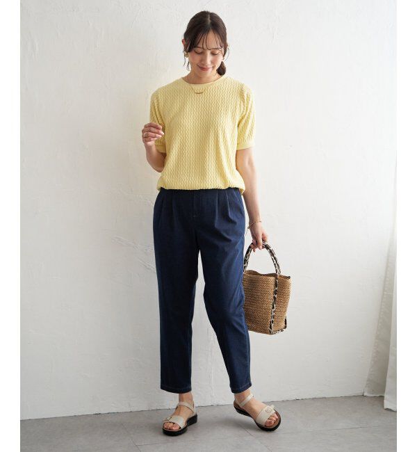 ikka「幾何学ジャカード半袖プルオーバー」|その他|