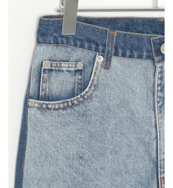 VENCE share style「センター切り替えワイドデニムパンツ」|デニム|